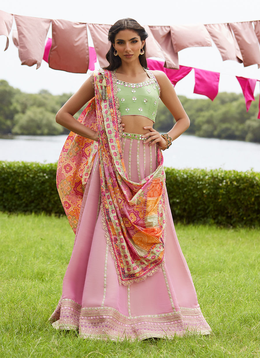 Raga Lehnga Choli – authentic Pakistani formal dress from the Farah Talib Aziz Mayna Festive Luxe Pret collection for women in the UK