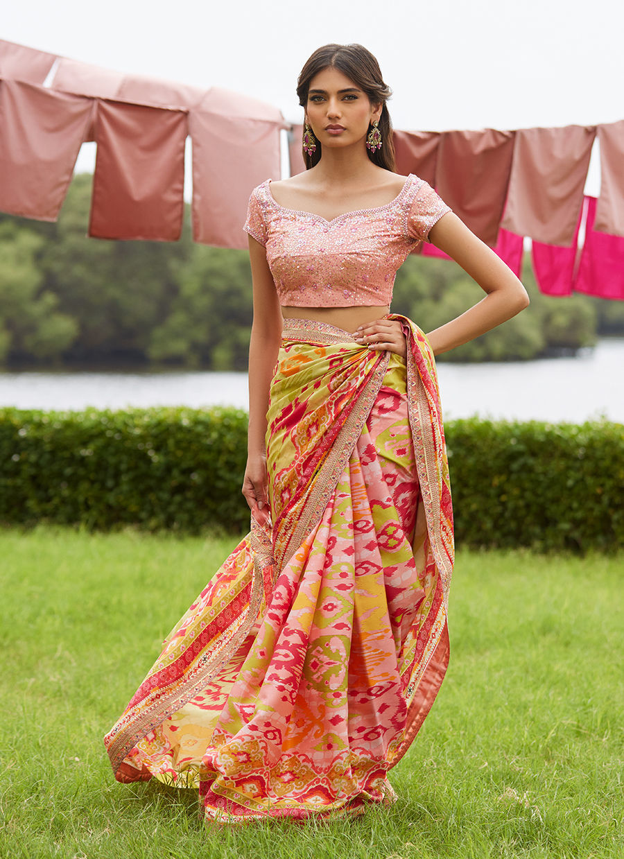 Rang Saree – authentic Pakistani formal dress from the Farah Talib Aziz Mayna Festive Luxe Pret collection for women in the UK