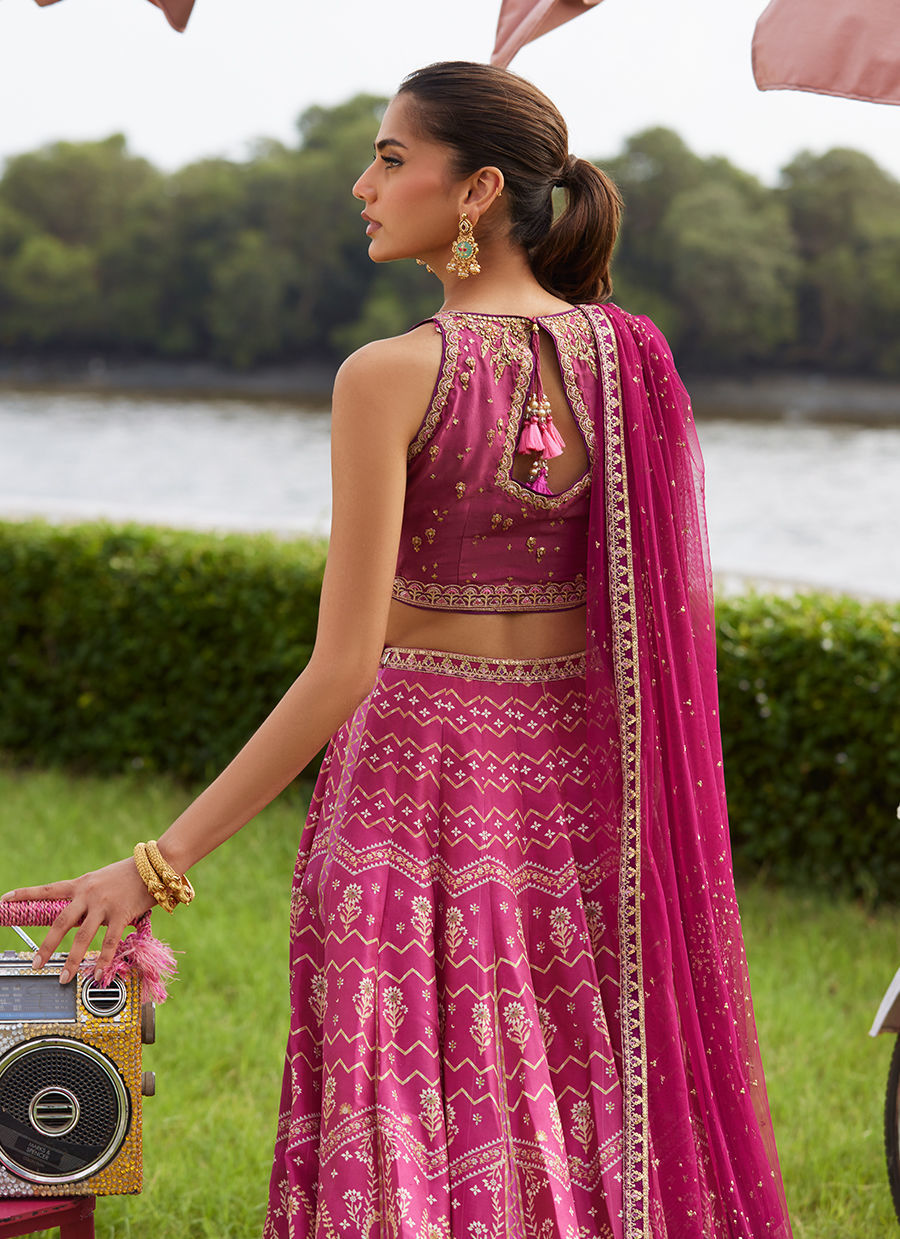 Farah Talib Aziz | Mayna Festive Luxe Pret | Orchid Lehnga Choli