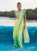 Celeste Ombre Saree – authentic Pakistani formal dress from the Farah Talib Aziz Mayna Festive Luxe Pret collection for women in the UK