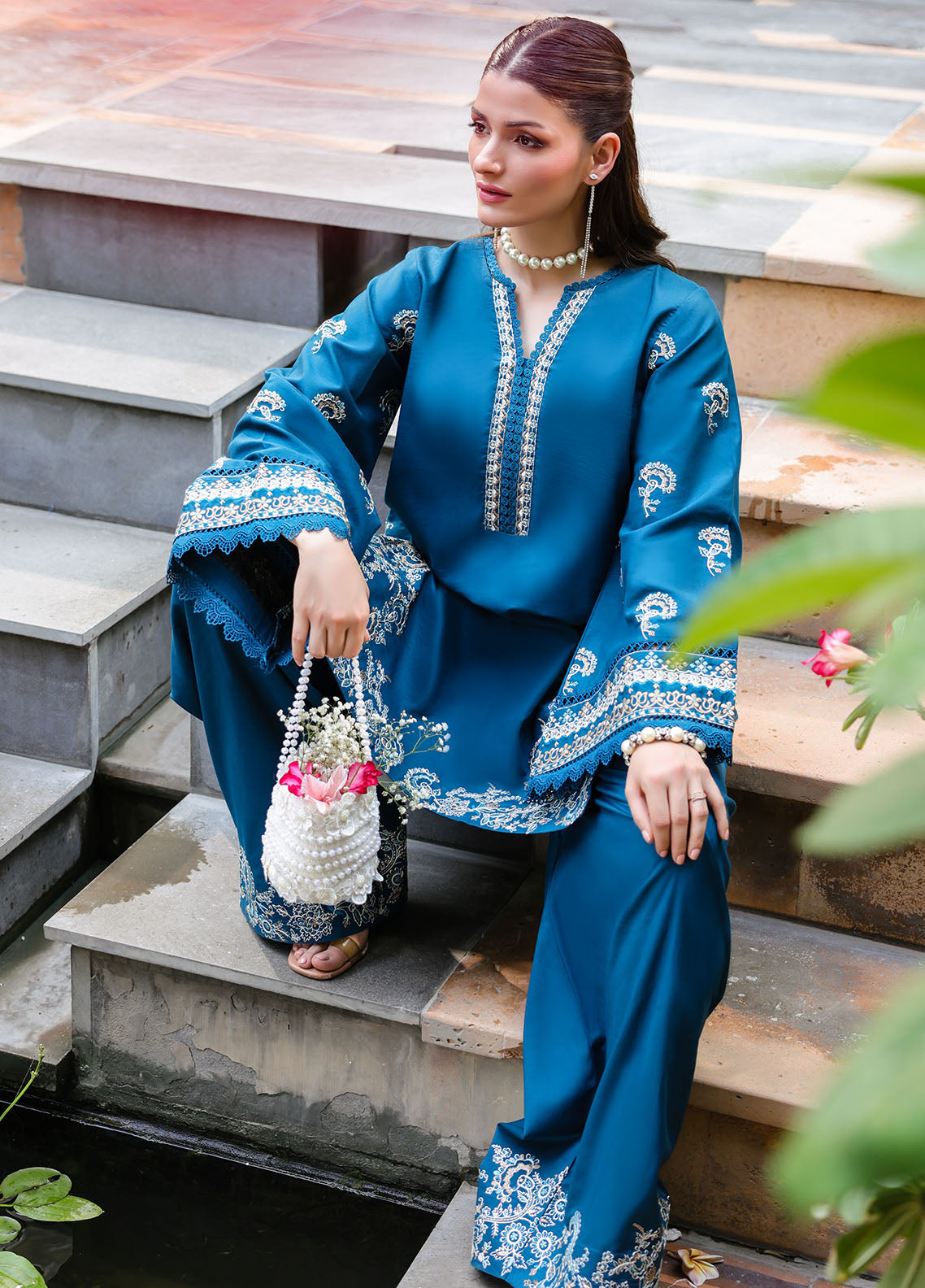 Sahane | Lovent Embroidered Pret 25 | ME23001 Euphoria by Sahane - Designer Dress - Type: Ladies Clothes - Available at Libayah - 100% Original
