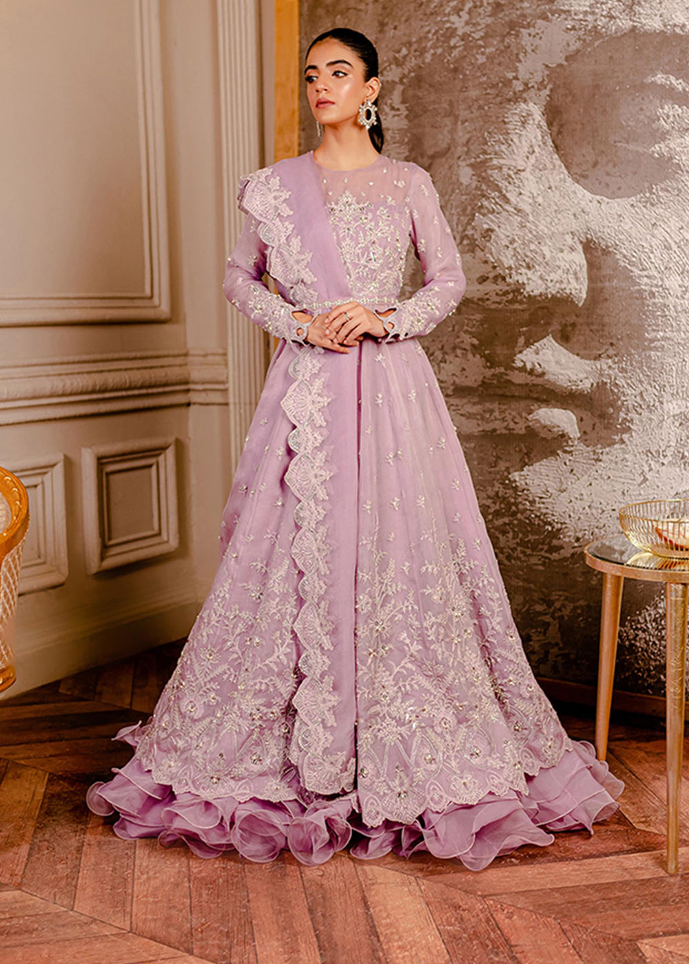 Fozia Khalid | Dilkash Festive Wear 25 | Peri Winkle by Fozia Khalid - Designer Dress  - Type :  - Available at Libayah - 100% Original 