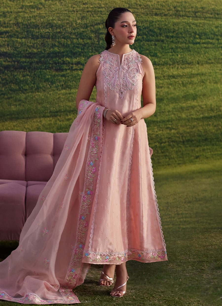 Farah Talib Aziz | Luna Eid 26 | Rose Reverie Shirt And Dupatta - Designer Dress - Type : Ladies Clothes - Available at Libayah - 100% Original