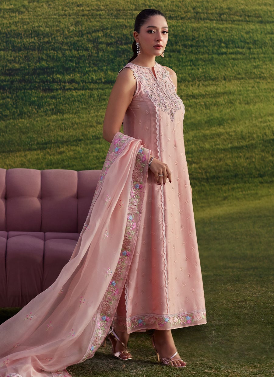 Farah Talib Aziz | Luna Eid 26 | Rose Reverie Shirt And Dupatta - Designer Dress - Type : Ladies Clothes - Available at Libayah - 100% Original