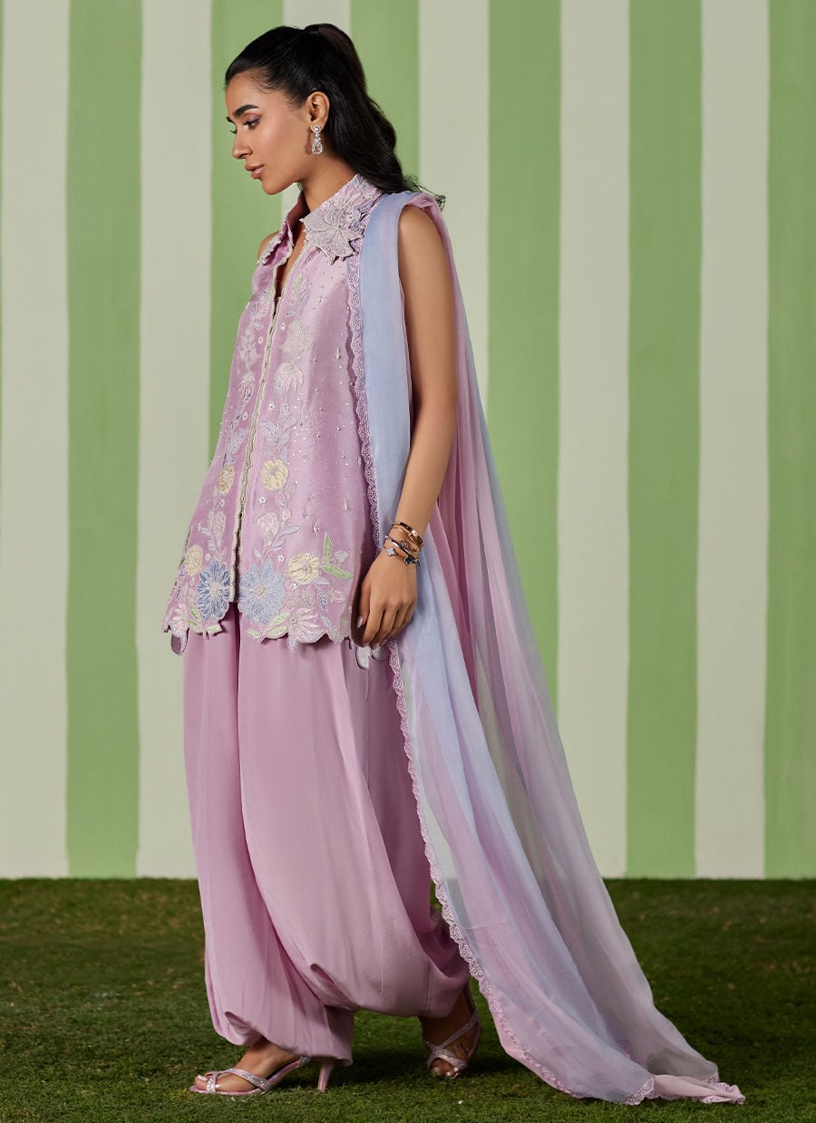 Farah Talib Aziz | Luna Eid 26 | Deeba Jacket with Dupatta - Designer Dress - Type : Ladies Clothes - Available at Libayah - 100% Original