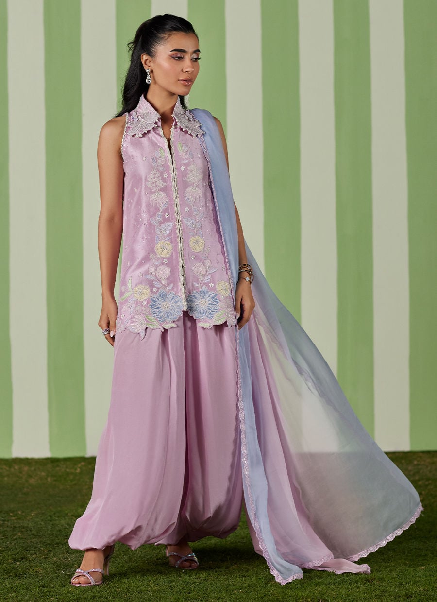 Farah Talib Aziz | Luna Eid 26 | Deeba Jacket with Dupatta - Designer Dress - Type : Ladies Clothes - Available at Libayah - 100% Original