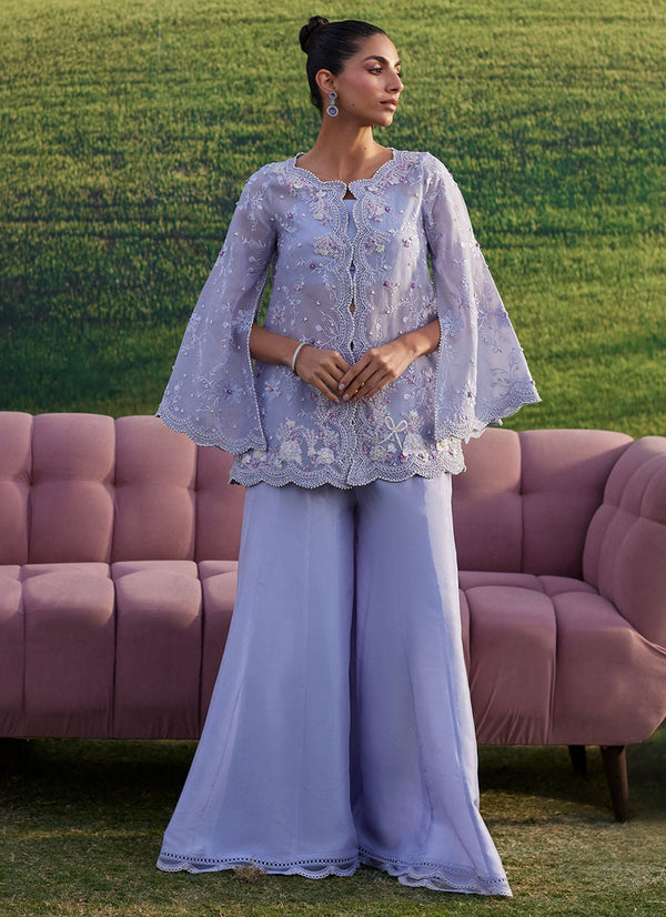 Farah Talib Aziz | Luna Eid 26 | Lilac Haze Jacket - Designer Dress - Type : Ladies Clothes - Available at Libayah - 100% Original