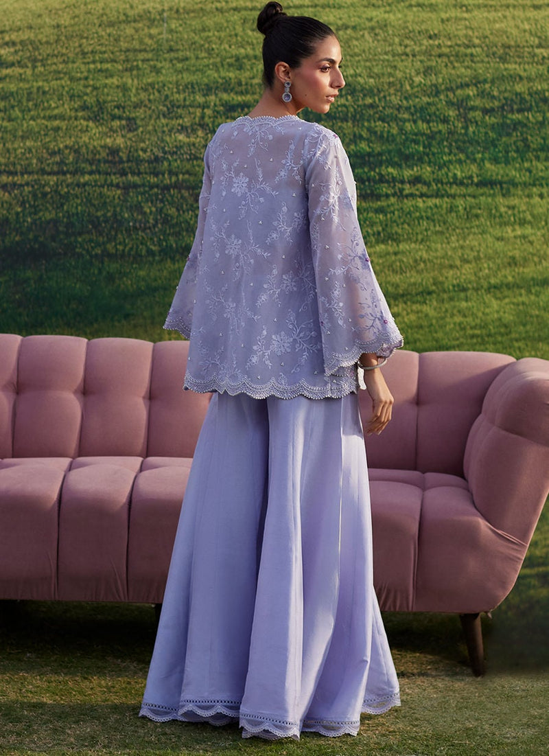 Farah Talib Aziz | Luna Eid 26 | Lilac Haze Jacket - Designer Dress - Type : Ladies Clothes - Available at Libayah - 100% Original