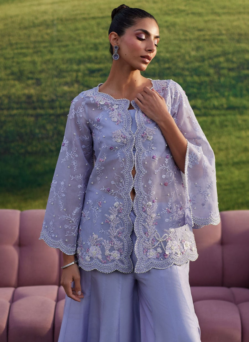 Farah Talib Aziz | Luna Eid 26 | Lilac Haze Jacket - Designer Dress - Type : Ladies Clothes - Available at Libayah - 100% Original