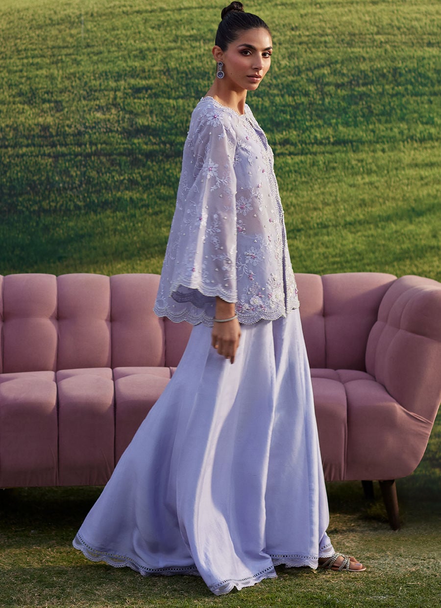 Farah Talib Aziz | Luna Eid 26 | Lilac Haze Jacket - Designer Dress - Type : Ladies Clothes - Available at Libayah - 100% Original