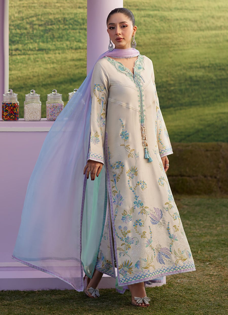 Farah Talib Aziz | Luna Eid 26 | Saira Shirt And Dupatta - Designer Dress - Type : Ladies Clothes - Available at Libayah - 100% Original