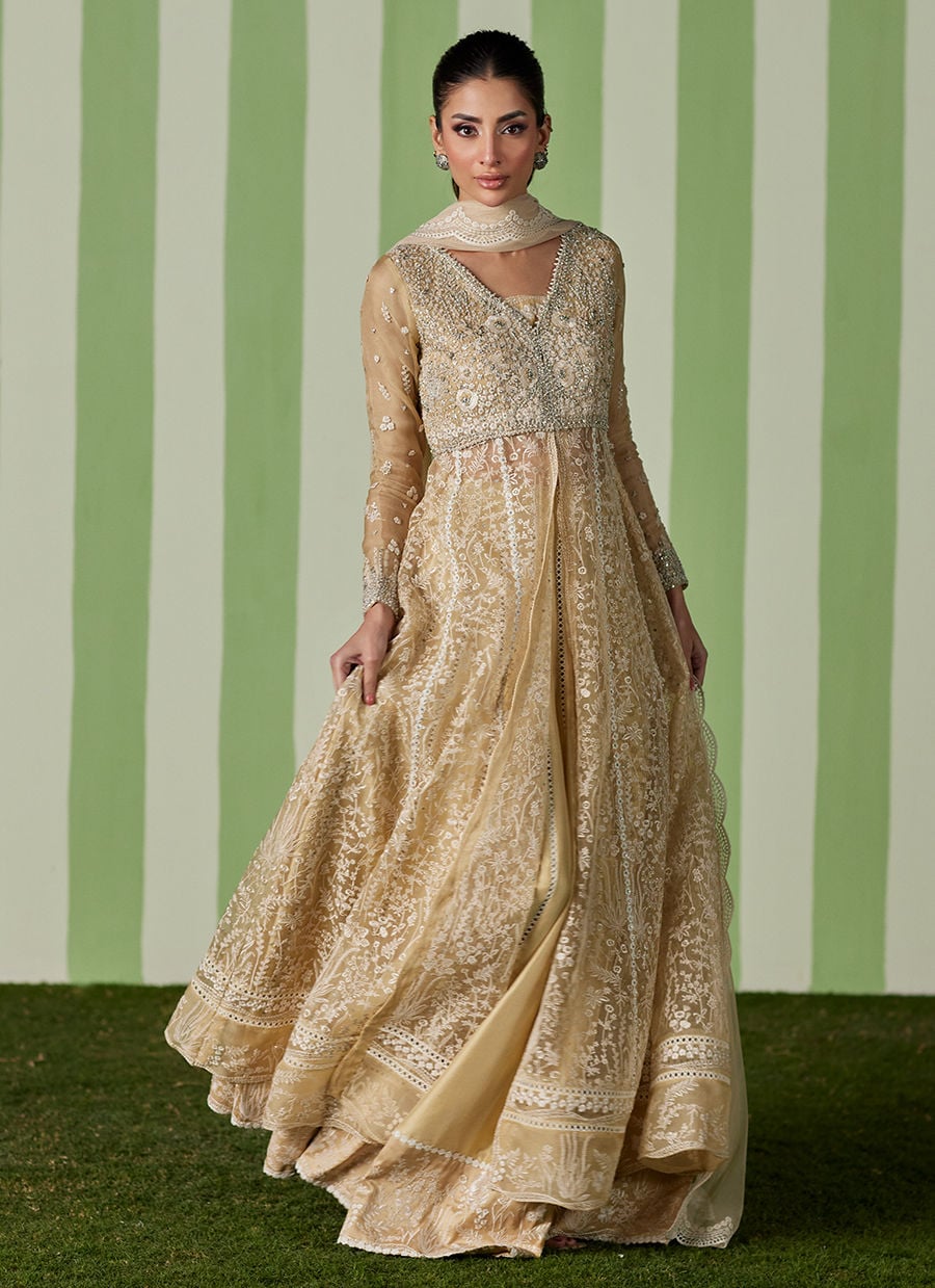 Farah Talib Aziz | Luna Eid 26 | Ayra Kalidaar With Dupatta - Designer Dress - Type : Ladies Clothes - Available at Libayah - 100% Original