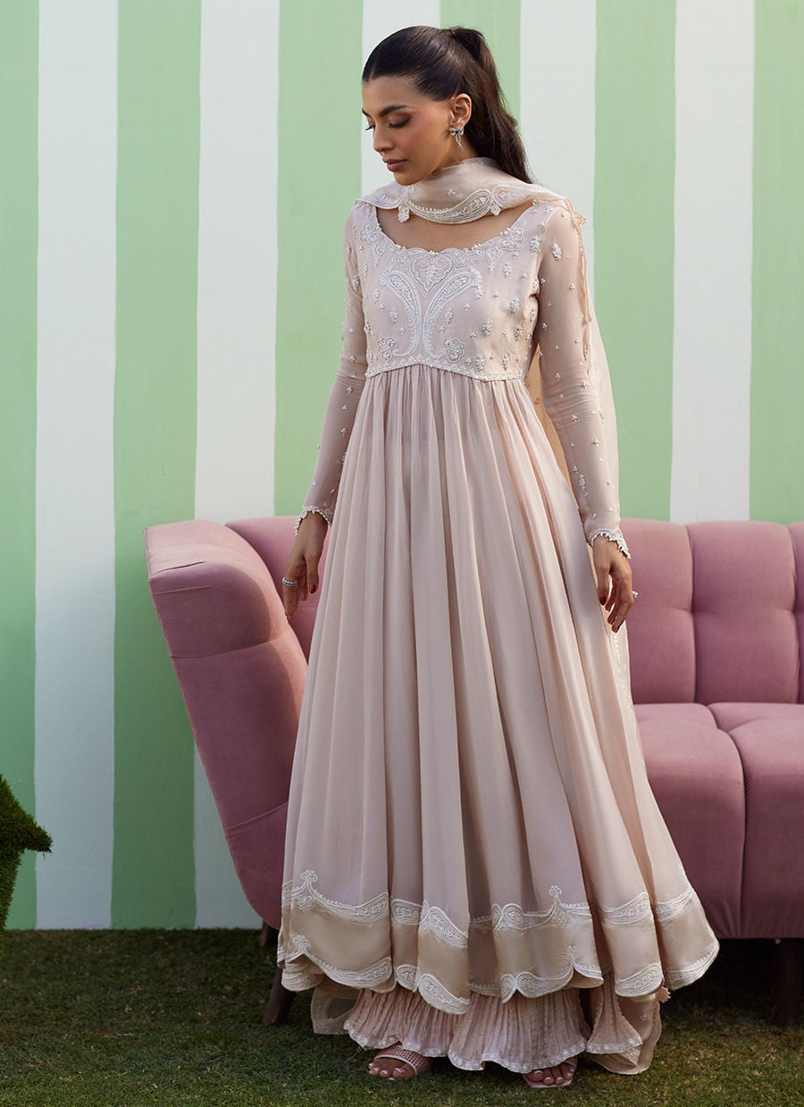 Farah Talib Aziz | Luna Eid 26 | Keshi Kalidaar With Dupatta - Designer Dress - Type : Ladies Clothes - Available at Libayah - 100% Original