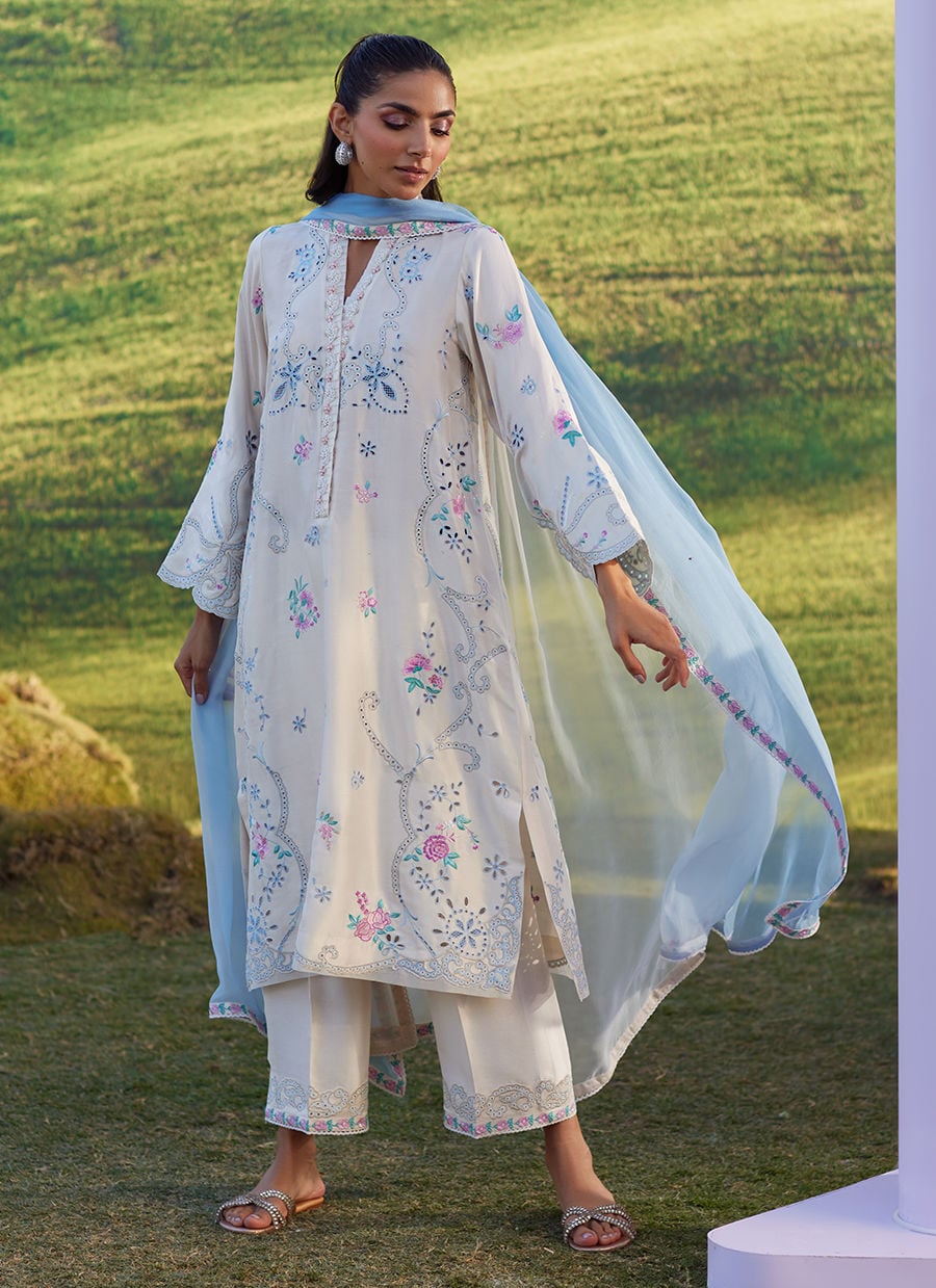 Farah Talib Aziz | Luna Eid 26 | Elya Shirt And Dupatta - Designer Dress - Type : Ladies Clothes - Available at Libayah - 100% Original