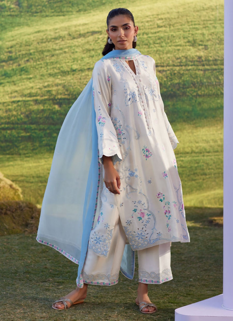 Farah Talib Aziz | Luna Eid 26 | Elya Shirt And Dupatta - Designer Dress - Type : Ladies Clothes - Available at Libayah - 100% Original