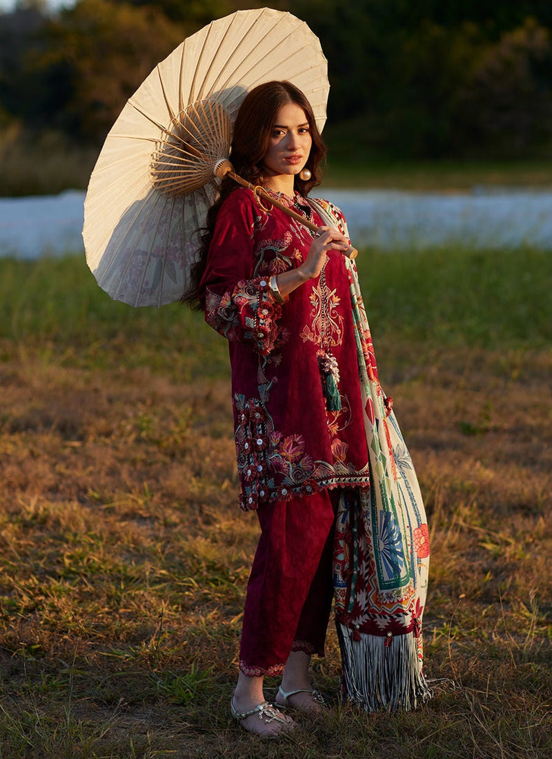 Farah Talib Aziz | Luxury Lawn 26 | Sofia Scarlet by Farah Talib Aziz - Designer Dress  - Type : Ladies Clothes - Available at Libayah - 100% Original 