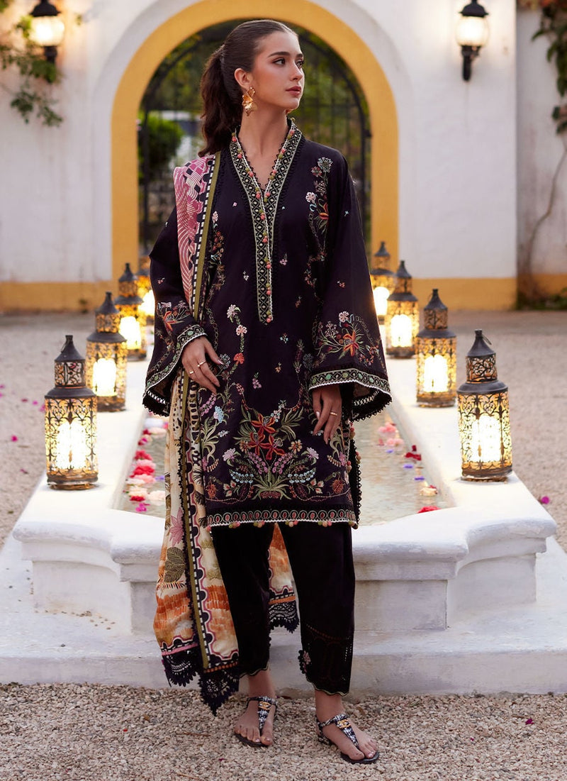 Farah Talib Aziz | Luxury Lawn 26 | Blanca Black by Farah Talib Aziz - Designer Dress  - Type : Ladies Clothes - Available at Libayah - 100% Original 