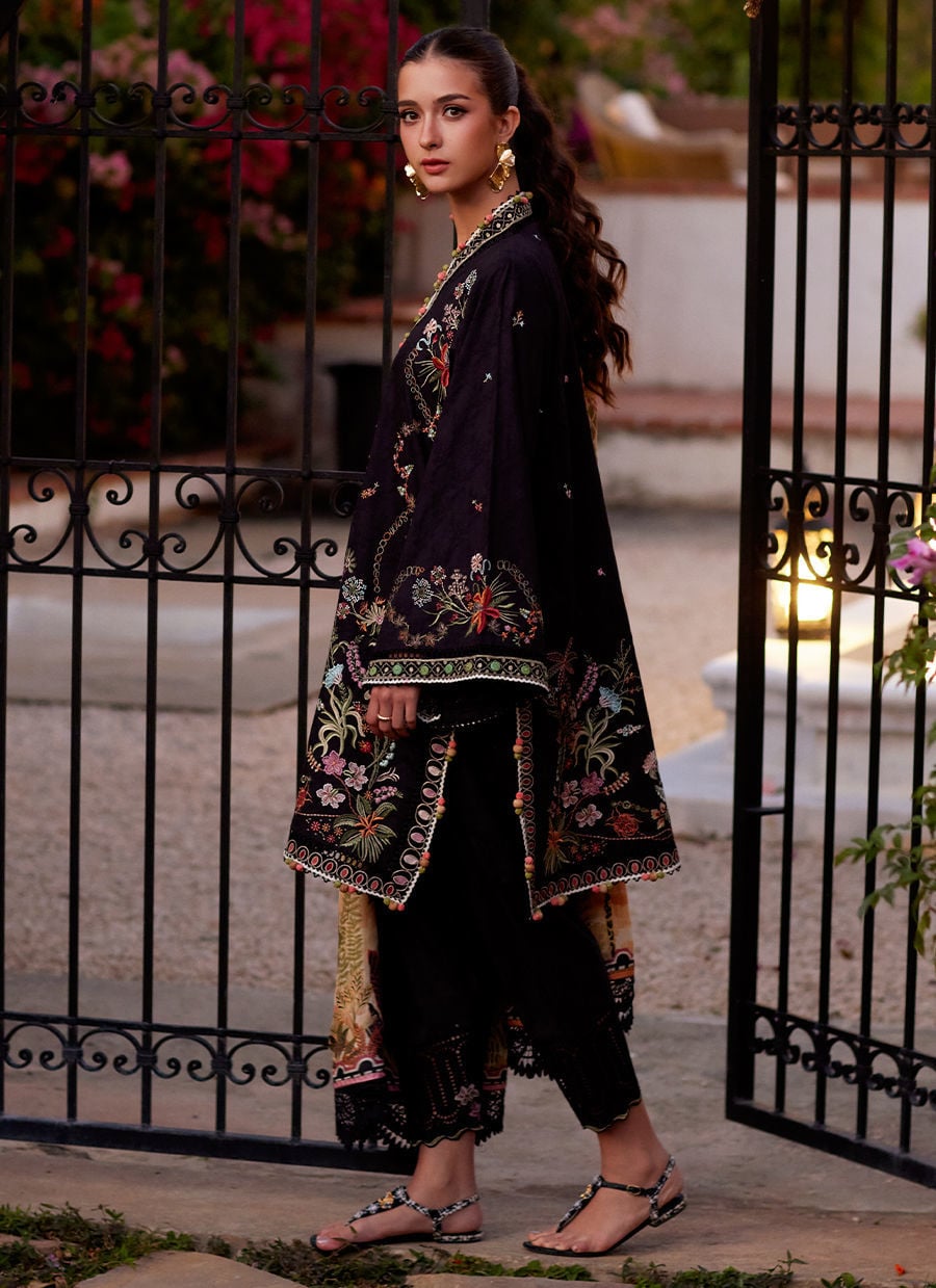 Farah Talib Aziz | Luxury Lawn 26 | Blanca Black by Farah Talib Aziz - Designer Dress  - Type : Ladies Clothes - Available at Libayah - 100% Original 