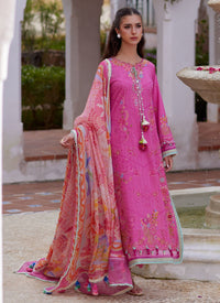 Farah Talib Aziz | Luxury Lawn 26 | Palmira Pink by Farah Talib Aziz - Designer Dress  - Type : Ladies Clothes - Available at Libayah - 100% Original 