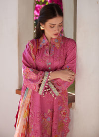 Farah Talib Aziz | Luxury Lawn 26 | Palmira Pink by Farah Talib Aziz - Designer Dress  - Type : Ladies Clothes - Available at Libayah - 100% Original 