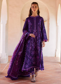 Farah Talib Aziz | Luxury Lawn 26 | Vicenta Violet by Farah Talib Aziz - Designer Dress  - Type : Ladies Clothes - Available at Libayah - 100% Original 