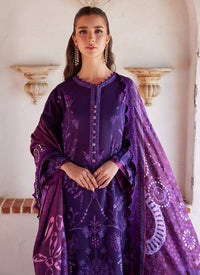 Farah Talib Aziz | Luxury Lawn 26 | Vicenta Violet by Farah Talib Aziz - Designer Dress  - Type : Ladies Clothes - Available at Libayah - 100% Original 