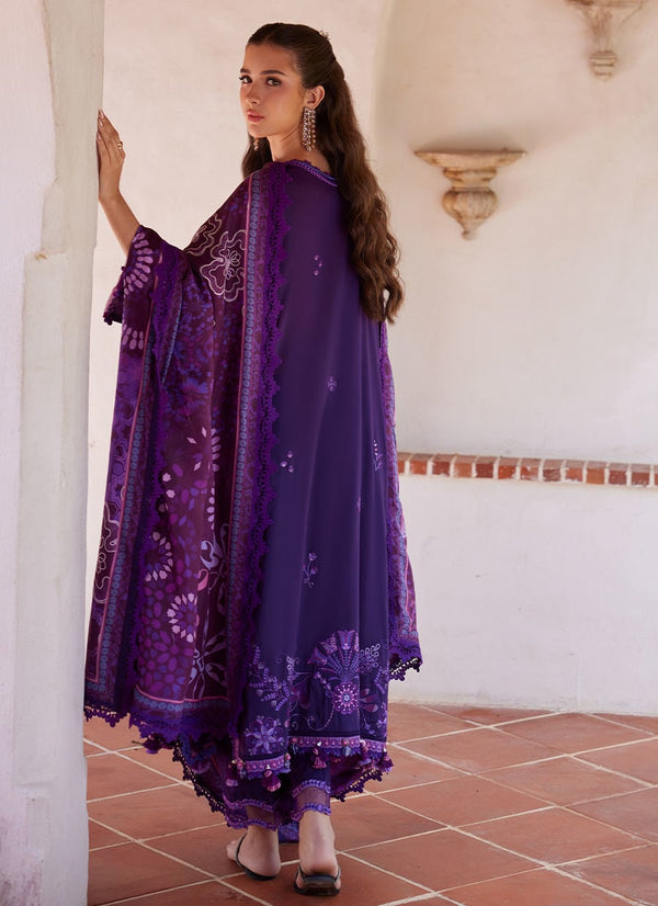 Farah Talib Aziz | Luxury Lawn 26 | Vicenta Violet by Farah Talib Aziz - Designer Dress  - Type : Ladies Clothes - Available at Libayah - 100% Original 