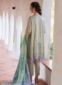 Farah Talib Aziz | Luxury Lawn 26 | Valeria Olive by Farah Talib Aziz - Designer Dress  - Type : Ladies Clothes - Available at Libayah - 100% Original 