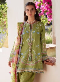 Farah Talib Aziz | Luxury Lawn 26 | Carmen Kiwi by Farah Talib Aziz - Designer Dress  - Type : Ladies Clothes - Available at Libayah - 100% Original 