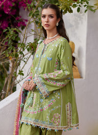 Farah Talib Aziz | Luxury Lawn 26 | Carmen Kiwi by Farah Talib Aziz - Designer Dress  - Type : Ladies Clothes - Available at Libayah - 100% Original 