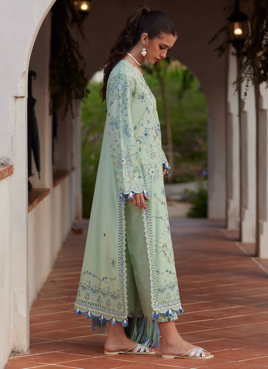 Farah Talib Aziz | Luxury Lawn 26 | Marcia Mint by Farah Talib Aziz - Designer Dress  - Type : Ladies Clothes - Available at Libayah - 100% Original 