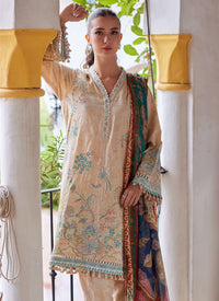 Farah Talib Aziz | Luxury Lawn 26 | Isabella Sand by Farah Talib Aziz - Designer Dress  - Type : Ladies Clothes - Available at Libayah - 100% Original 