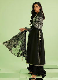 Farah Talib Aziz | Veya A Draped Capsule | Noir Elan Kalidaar by Farah Talib Aziz - Designer Dress  - Type : Ladies Clothes - Available at Libayah - 100% Original 