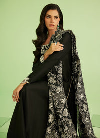 Farah Talib Aziz | Veya A Draped Capsule | Noir Elan Kalidaar by Farah Talib Aziz - Designer Dress  - Type : Ladies Clothes - Available at Libayah - 100% Original 