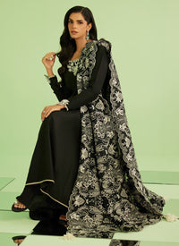 Farah Talib Aziz | Veya A Draped Capsule | Noir Elan Kalidaar by Farah Talib Aziz - Designer Dress  - Type : Ladies Clothes - Available at Libayah - 100% Original 
