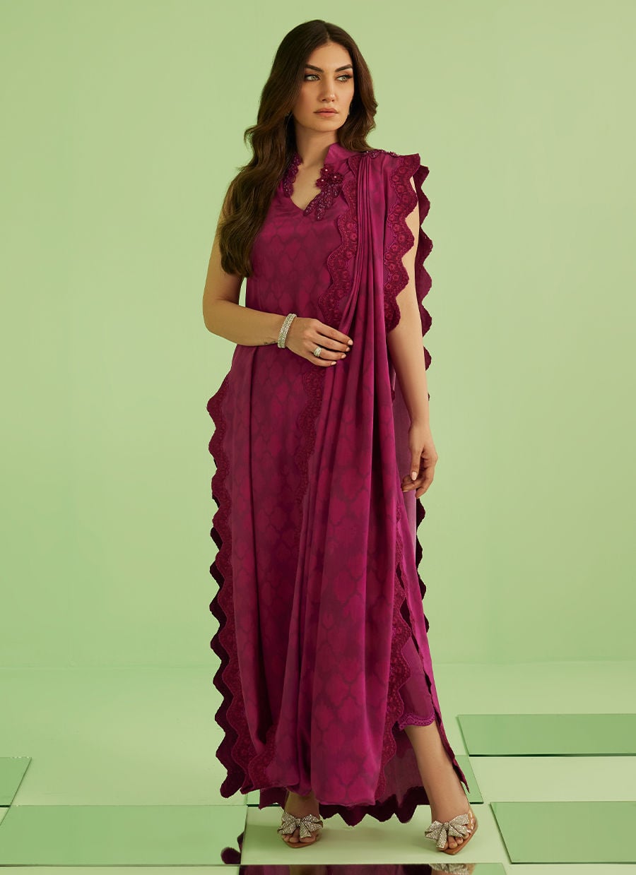 Farah Talib Aziz | Veya A Draped Capsule | Lilia by Farah Talib Aziz - Designer Dress  - Type : Ladies Clothes - Available at Libayah - 100% Original 