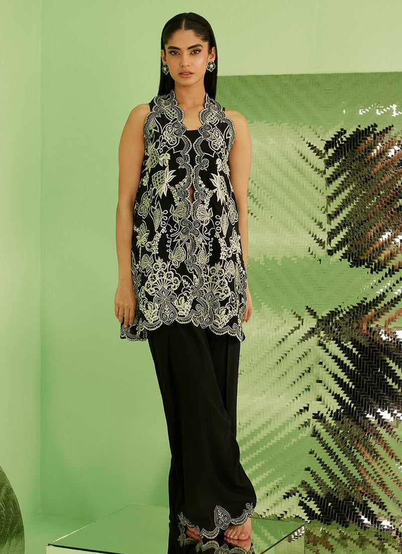 Farah Talib Aziz | Veya A Draped Capsule | Raiya Jacket (A) by Farah Talib Aziz - Designer Dress  - Type : Ladies Clothes - Available at Libayah - 100% Original 