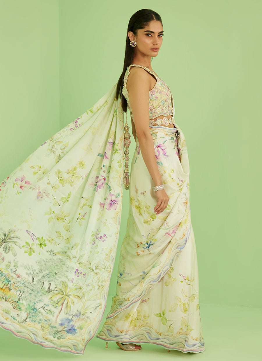 Farah Talib Aziz | Veya A Draped Capsule | Avery Saree by Farah Talib Aziz - Designer Dress  - Type : Ladies Clothes - Available at Libayah - 100% Original 