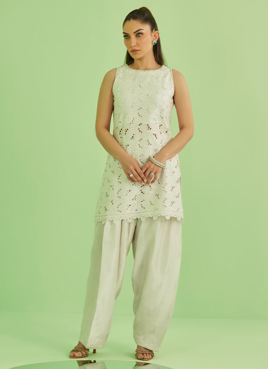 Farah Talib Aziz | Veya A Draped Capsule | Laine Shirt And Drape Dupatta by Farah Talib Aziz - Designer Dress  - Type : Ladies Clothes - Available at Libayah - 100% Original 