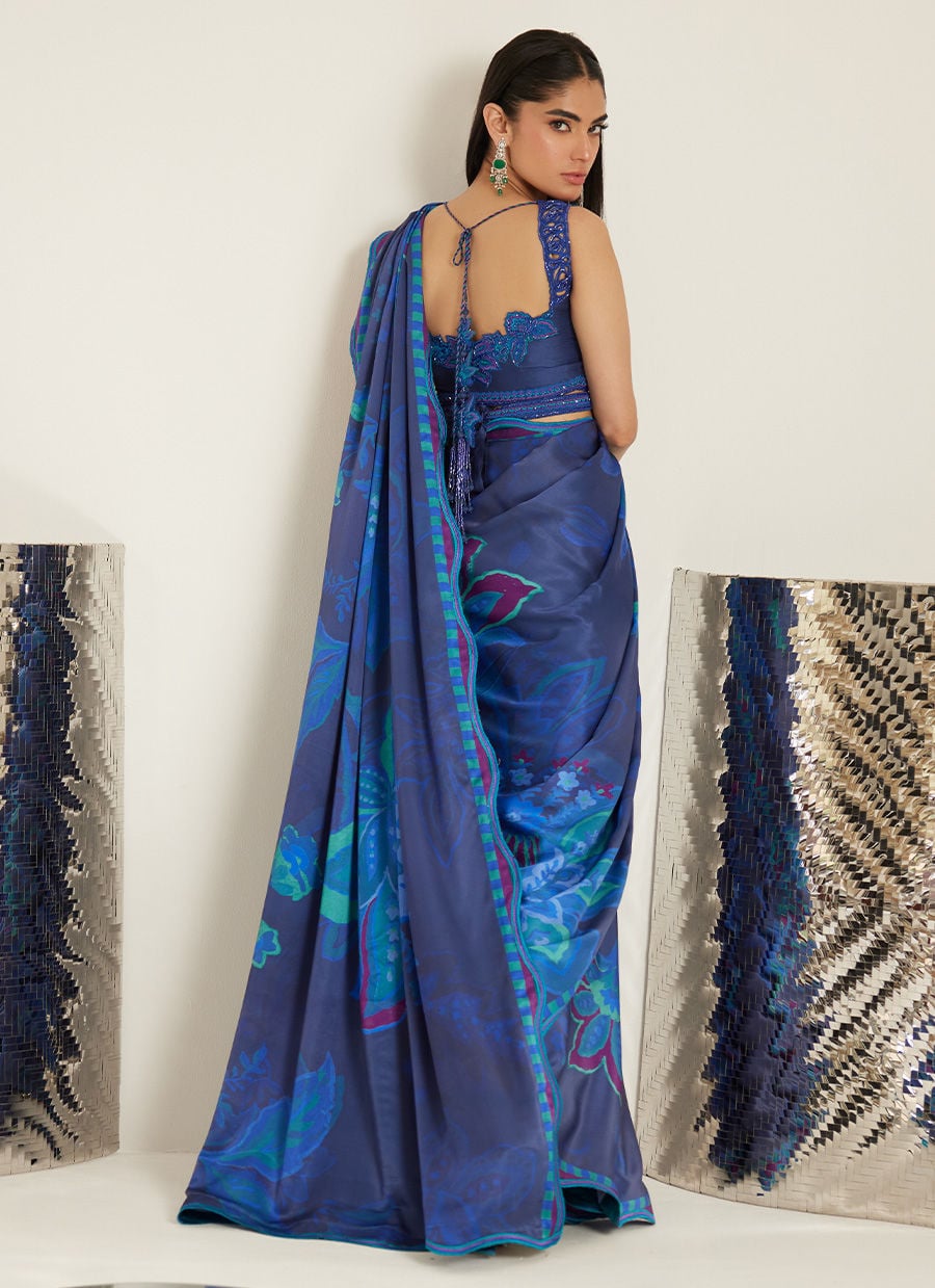 Farah Talib Aziz | Veya A Draped Capsule | Emmie Saree by Farah Talib Aziz - Designer Dress  - Type : Ladies Clothes - Available at Libayah - 100% Original 
