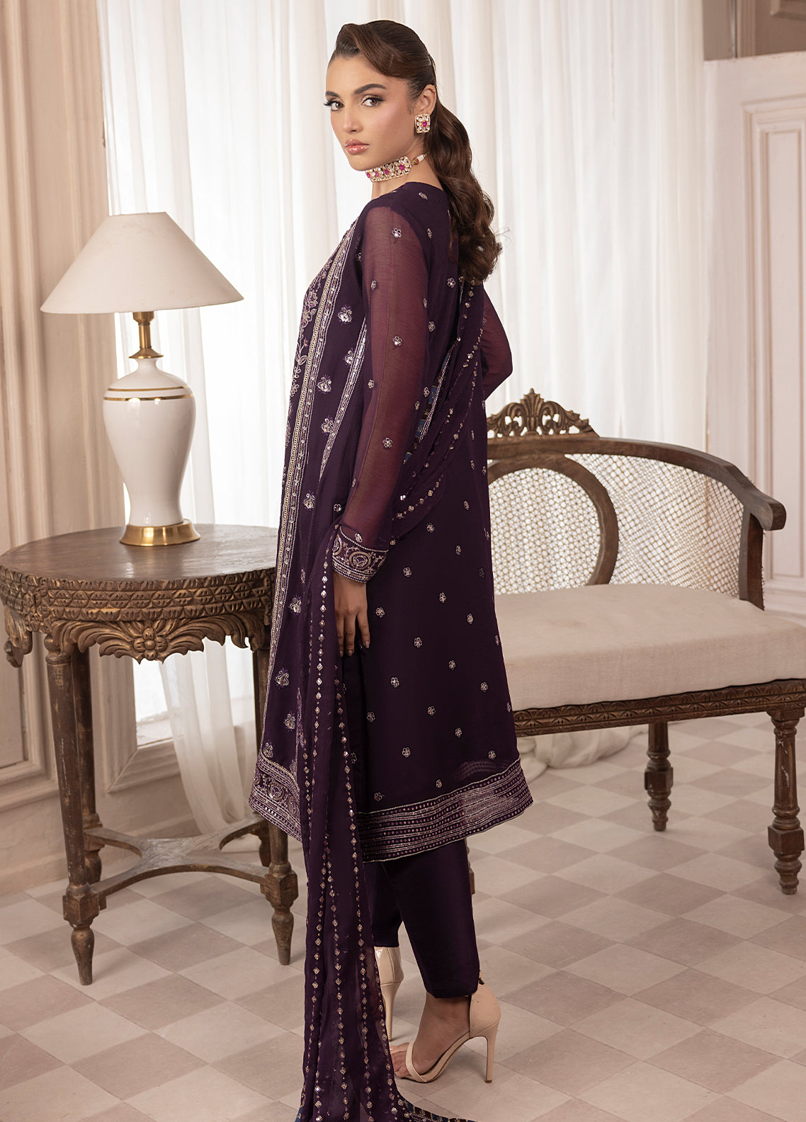 Sahane | Elyssa Festive Chiffon | CT-19006 Mure - ELYSSA by Sahane - Designer Dress - Type: Ladies Clothes - Available at Libayah - 100% Original