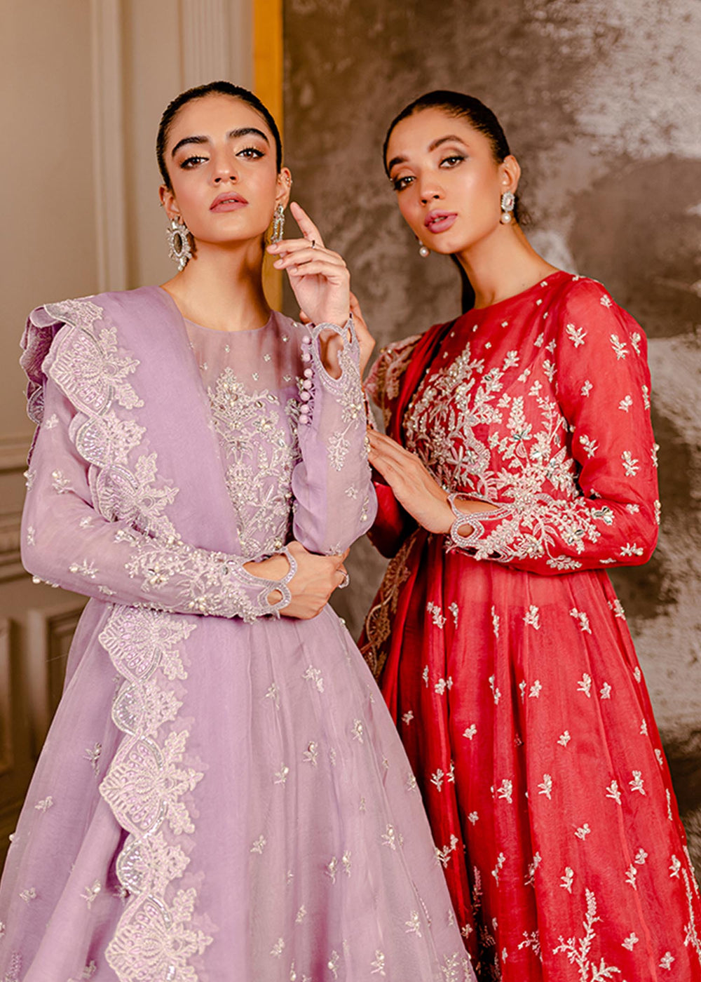 Fozia Khalid | Dilkash Festive Wear 25 | Peri Winkle by Fozia Khalid - Designer Dress  - Type :  - Available at Libayah - 100% Original 