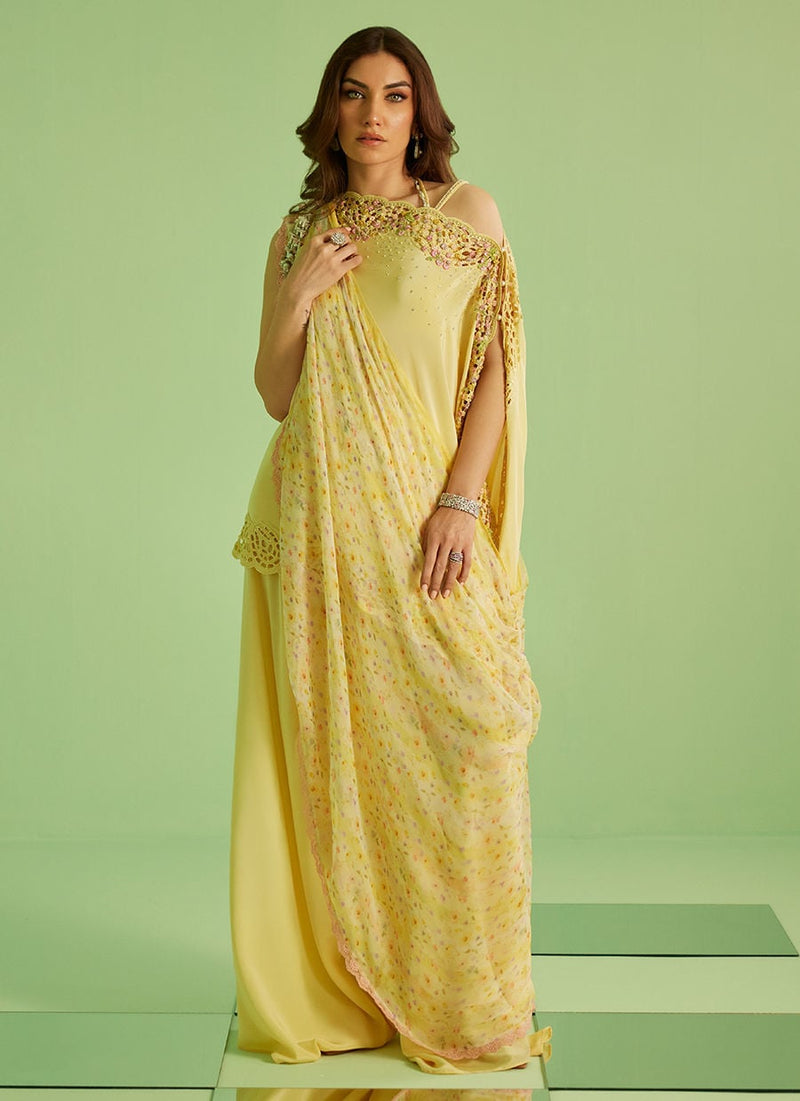 Farah Talib Aziz | Veya A Draped Capsule | Solenne by Farah Talib Aziz - Designer Dress  - Type : Ladies Clothes - Available at Libayah - 100% Original 