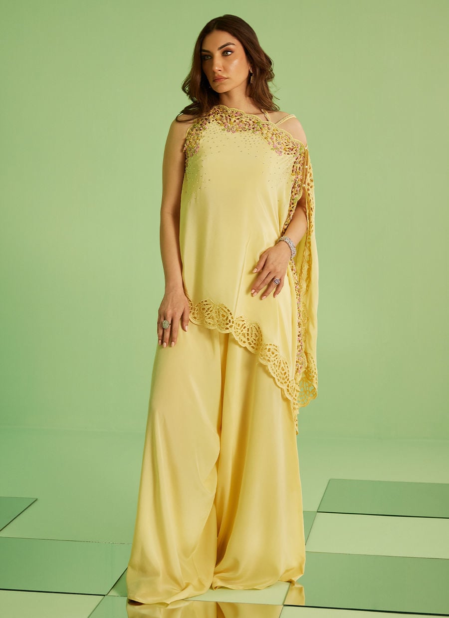 Farah Talib Aziz | Veya A Draped Capsule | Solenne by Farah Talib Aziz - Designer Dress  - Type : Ladies Clothes - Available at Libayah - 100% Original 
