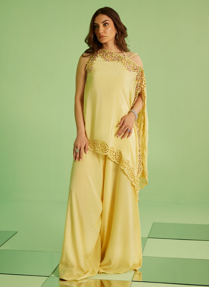 Farah Talib Aziz | Veya A Draped Capsule | Solenne by Farah Talib Aziz - Designer Dress  - Type : Ladies Clothes - Available at Libayah - 100% Original 