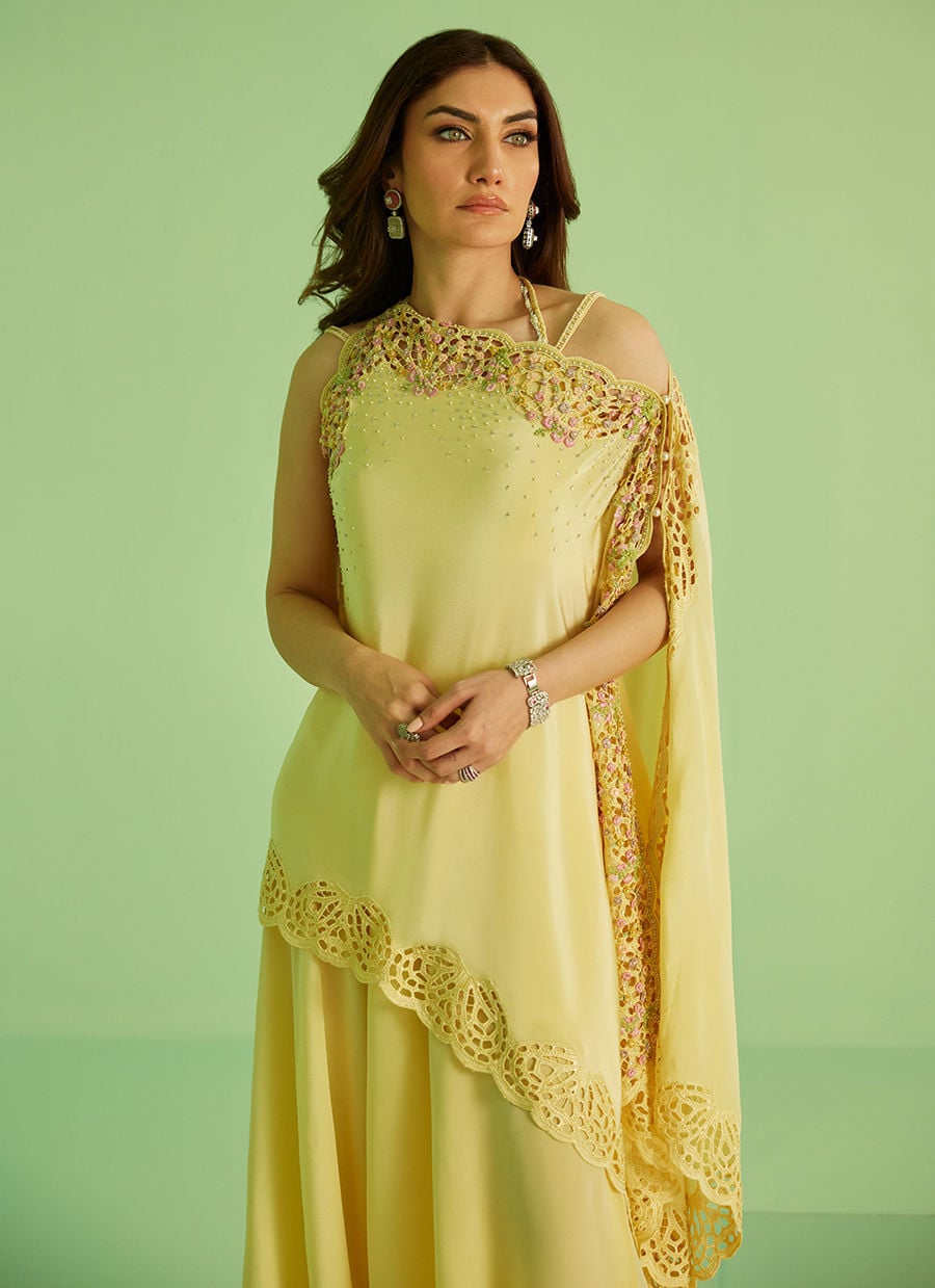 Farah Talib Aziz | Veya A Draped Capsule | Solenne by Farah Talib Aziz - Designer Dress  - Type : Ladies Clothes - Available at Libayah - 100% Original 
