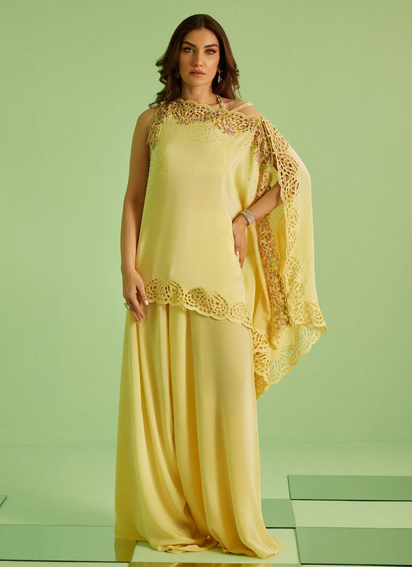 Farah Talib Aziz | Veya A Draped Capsule | Solenne by Farah Talib Aziz - Designer Dress  - Type : Ladies Clothes - Available at Libayah - 100% Original 