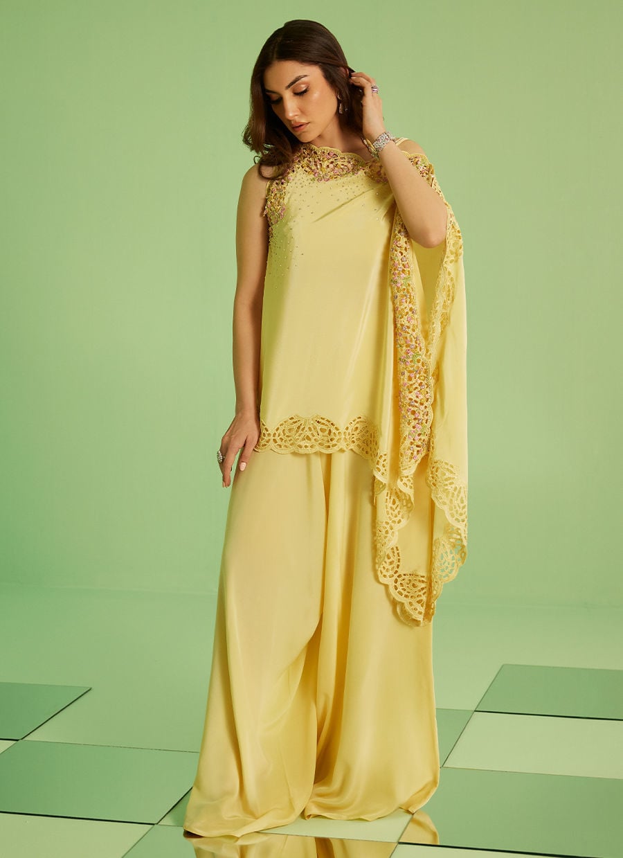 Farah Talib Aziz | Veya A Draped Capsule | Solenne by Farah Talib Aziz - Designer Dress  - Type : Ladies Clothes - Available at Libayah - 100% Original 