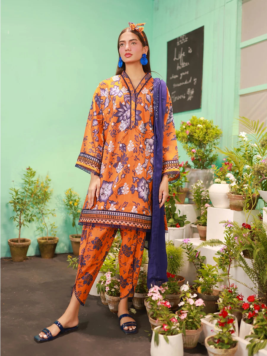 Salitex | Izel Lawn 24 | LUXURY LAWN EMBROIDERED SUIT by Salitex - Designer Dress - Type: Casuals - Available at Libayah - 100% Original