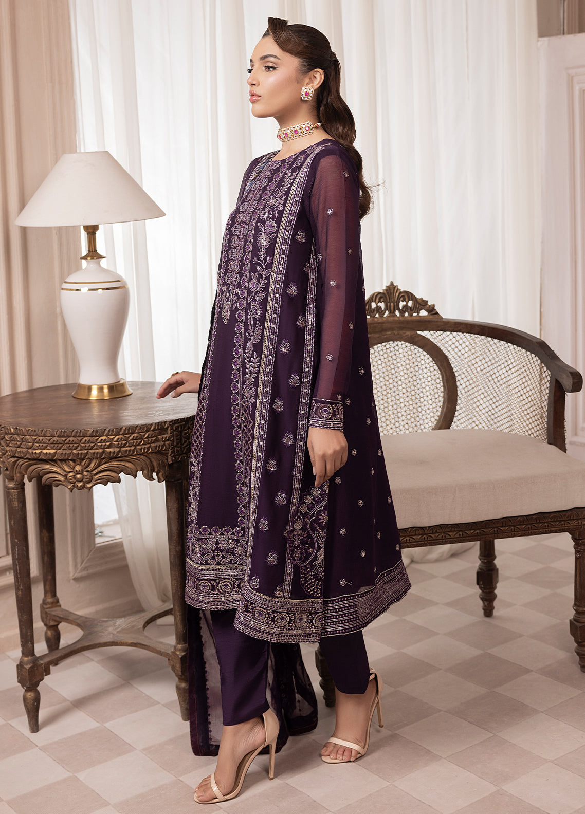 Sahane | Elyssa Festive Chiffon | CT-19006 Mure - ELYSSA by Sahane - Designer Dress - Type: Ladies Clothes - Available at Libayah - 100% Original